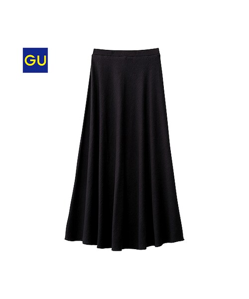 GU(ジーユー)の「(GU)マキシスカートA(WOMEN ⁄ スカート・レディース・BLACK/NAVY/GRAY・M/S/L)」の1枚目の写真
