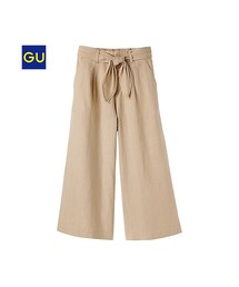 GU | （GU）リネンワイドクロップドパンツ(パンツ)