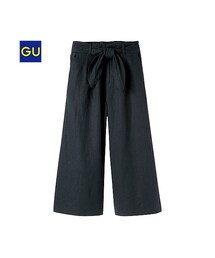 GU | （GU）リネンワイドクロップドパンツ(パンツ)
