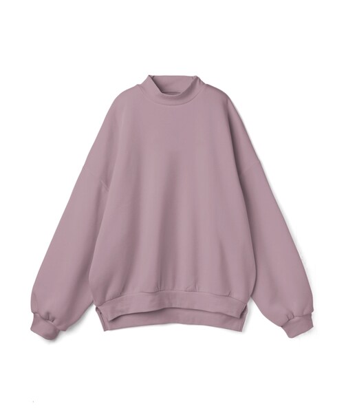 GRL（グレイル）の「裏起毛モックネックスウェットトップス（スウェット・レディース・アイボリー/ラベンダー/ブラック・F）」の3枚目の写真