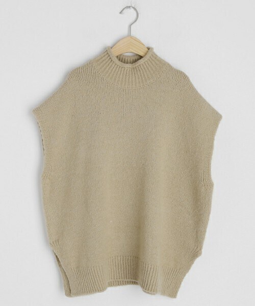 DHOLIC（ディーホリック）の「ロールハイネックベスト（ベスト・レディース・クリーム/イエロー/ベージュ/ピンク・ONESIZE）」の2枚目の写真