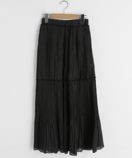 DHOLIC(ディーホリック)の「グロッシープリーツスカート(スカート・レディース・ブラウン/ブラック/ベージュ・FREE)」の2枚目の写真