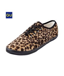 GU | （GU）ＷＯＭＥＮキャンバスシューズ（レオパード）Ｈ(シューズ)