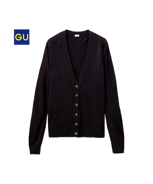 GU（ジーユー）の「（GU）カシミヤタッチVネックカーディガン（長袖