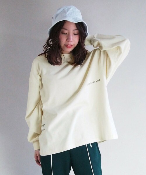 179/WG（イチナナキュウダブルジー）の「VISION スケータープリンロングスリーブTシャツ（Tシャツ/カットソー・レディース・ブラウン/ホワイト/ブラック/パープル・F）」の2枚目の写真