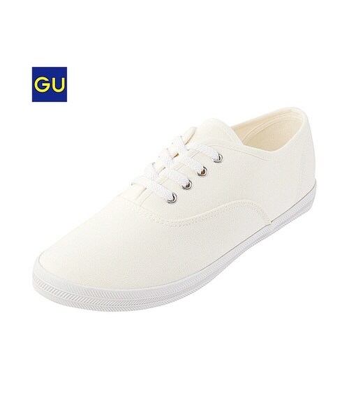 GU(ジーユー)の「(GU)WOMENキャンバスシューズH(WOMEN ⁄ シューズ・レディース・OFF WHITE/BLACK/NAVY/WINE/DARK GREEN・23.0cm/24.0cm/25.0cm)」の2枚目の写真