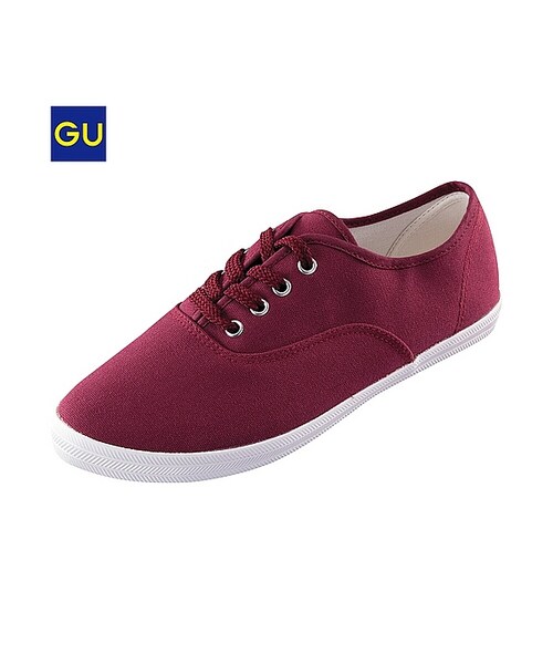 GU(ジーユー)の「(GU)WOMENキャンバスシューズH(WOMEN ⁄ シューズ・レディース・OFF WHITE/BLACK/NAVY/WINE/DARK GREEN・23.0cm/24.0cm/25.0cm)」の1枚目の写真