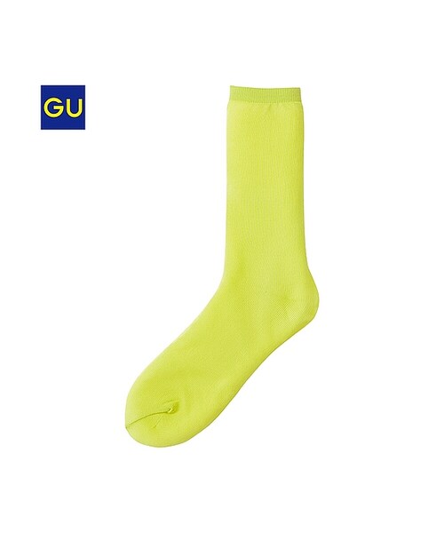 GU（ジーユー）の「（GU）カラークルーソックス（WOMEN ⁄ ソックス・レディース・LIGHT ORANGE/PURPLE/YELLOW/BLACK/PINK/CREAM/LIGHT GREEN/BLUE/GREEN・-）」の4枚目の写真