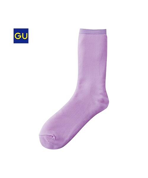 GU（ジーユー）の「（GU）カラークルーソックス（WOMEN ⁄ ソックス・レディース・LIGHT ORANGE/PURPLE/YELLOW/BLACK/PINK/CREAM/LIGHT GREEN/BLUE/GREEN・-）」の7枚目の写真