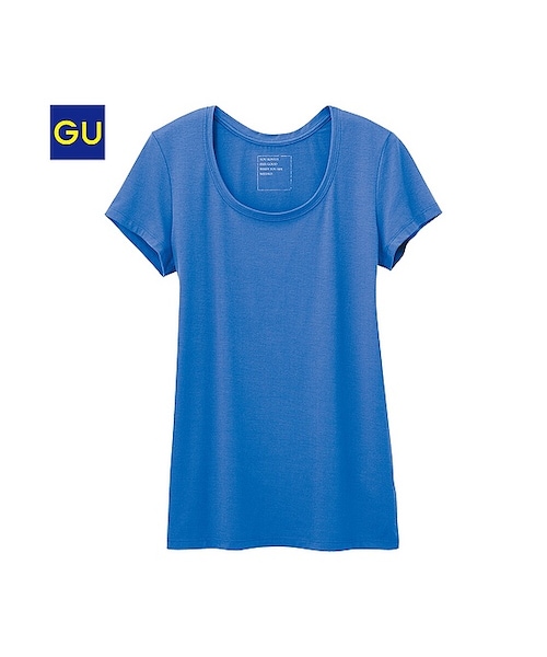 GU（ジーユー）の「（GU）クルーネックＴ（半袖）Ａ（WOMEN ⁄ カットソー（Ｔシャツ）・レディース・GREEN/NAVY/DARK GRAY/BLACK/BLUE/RED/WINE/OFF WHITE・S/XL/M/L）」の6枚目の写真