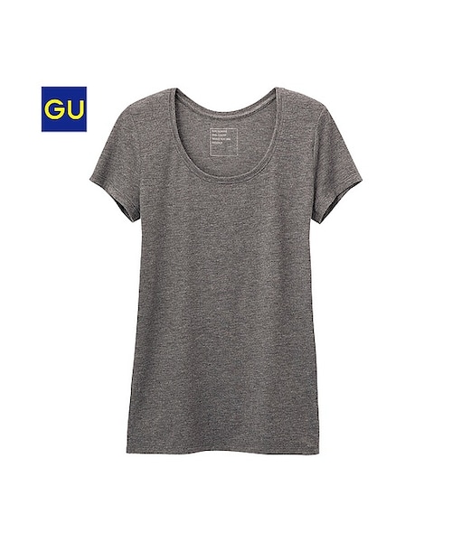 GU（ジーユー）の「（GU）クルーネックＴ（半袖）Ａ（WOMEN ⁄ カットソー（Ｔシャツ）・レディース・GREEN/NAVY/DARK GRAY/BLACK/BLUE/RED/WINE/OFF WHITE・S/XL/M/L）」の4枚目の写真