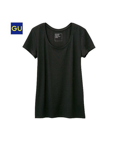 GU（ジーユー）の「（GU）クルーネックＴ（半袖）Ａ（WOMEN ⁄ カットソー（Ｔシャツ）・レディース・GREEN/NAVY/DARK GRAY/BLACK/BLUE/RED/WINE/OFF WHITE・S/XL/M/L）」の3枚目の写真