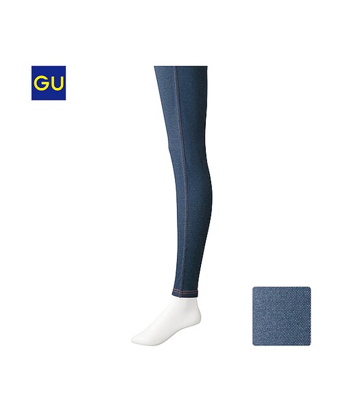 GU（ジーユー）の「（GU）デニンス（９分丈）Ａ（WOMEN ⁄ タイツ・レギンス・トレンカ・レディース・BLACK/NAVY・S/L/M/XL）」の2枚目の写真