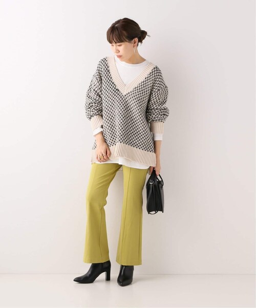 B.C STOCK（ベーセーストック）の「スーパーストレッチフレアパンツ（パンツ・ブラック/フリー/在庫あり）」の8枚目の写真