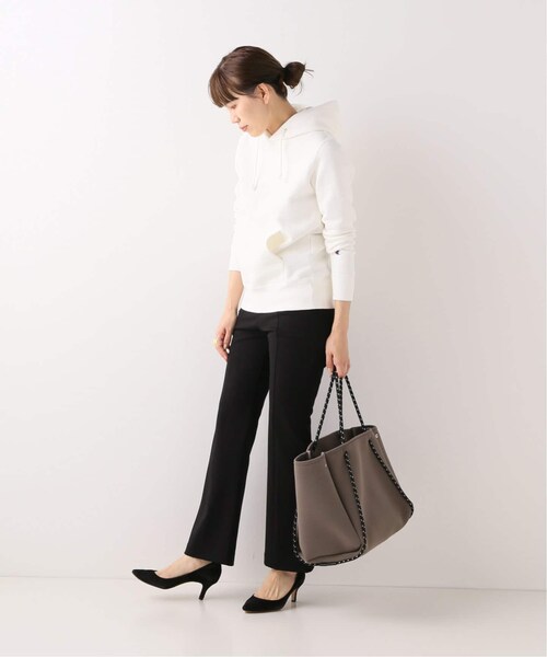 B.C STOCK（ベーセーストック）の「スーパーストレッチフレアパンツ（パンツ・ブラック/フリー/在庫あり）」の5枚目の写真