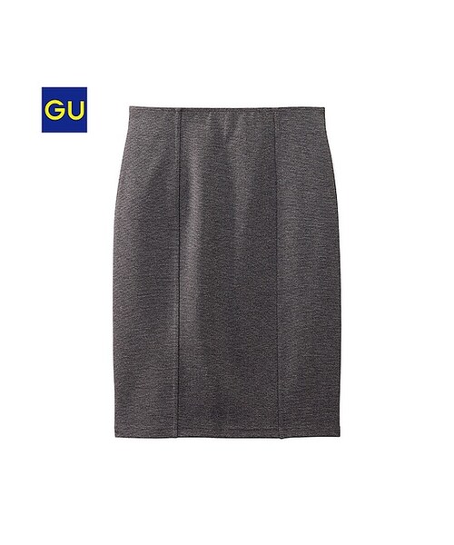 GU（ジーユー）の「（GU）ミドルペンシルスカートＡ（WOMEN ⁄ スカート・レディース・WHITE/NAVY/BLACK/DARK GRAY・S/L/M）」の3枚目の写真