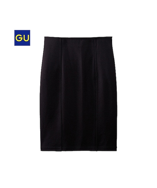GU（ジーユー）の「（GU）ミドルペンシルスカートＡ（WOMEN ⁄ スカート・レディース・WHITE/NAVY/BLACK/DARK GRAY・S/L/M）」の2枚目の写真