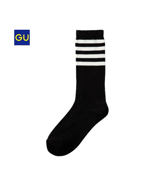 GU（ジーユー）の「（GU）ブーツソックスＡ（WOMEN ⁄ ソックス・レディース・OFF WHITE/BLACK/GRAY/NAVY・-）」の2枚目の写真