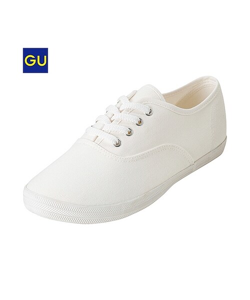 GU(ジーユー)の「(GU)WOMENキャンバスシューズ(WOMEN ⁄ シューズ・レディース・82/BLACK/NAVY/PINK/OFF WHITE・23.0cm/24.0cm/25.0cm)」の2枚目の写真