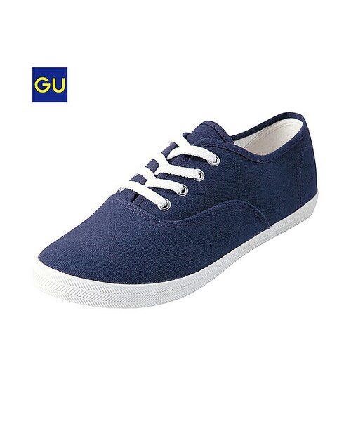 GU(ジーユー)の「(GU)WOMENキャンバスシューズ(WOMEN ⁄ シューズ・レディース・82/BLACK/NAVY/PINK/OFF WHITE・23.0cm/24.0cm/25.0cm)」の4枚目の写真