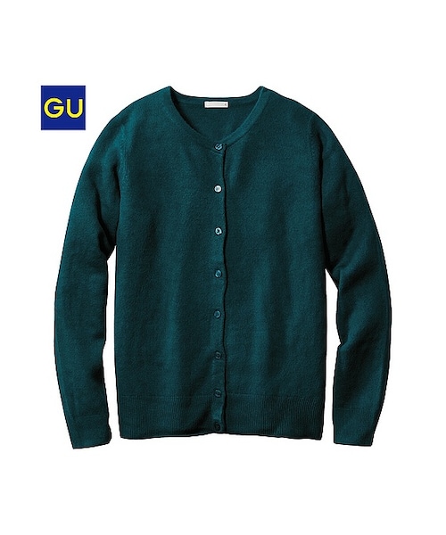 GU（ジーユー）の「（GU）カシミヤタッチクルーネックカーディガン（WOMEN ⁄ パーカ・カーディガン・レディース・YELLOW/GREEN/RED/GRAY/NATURAL/BLACK・M/XL/S/L）」の4枚目の写真