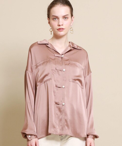 fill the bill フィルザビル　サテンチャイナシャツ FILL THE BILL（フィルザビル）の「サテンチャイナシャツ（）」 - WEAR