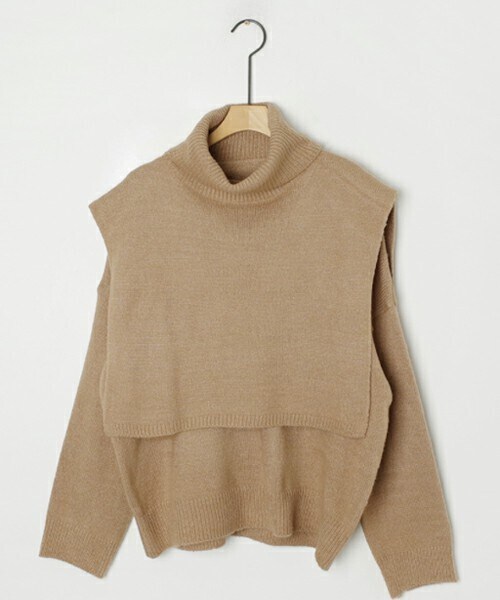 DHOLIC（ディーホリック）の「[cherryville] Vネックニット&ベストSET（ニット/セーター・レディース・グレー/ベージュ/クリーム/ブラック・ONESIZE）」の4枚目の写真