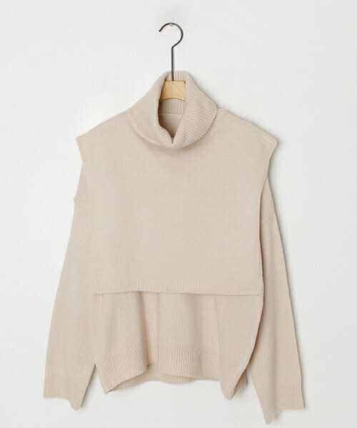 DHOLIC（ディーホリック）の「[cherryville] Vネックニット&ベストSET（ニット/セーター・レディース・グレー/ベージュ/クリーム/ブラック・ONESIZE）」の2枚目の写真