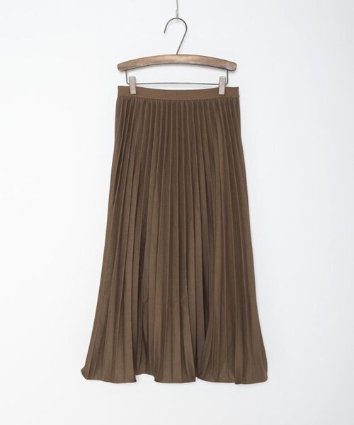 Crisp（クリスプ）の「プリーツスカート[c2k2707b]（スカート・レディース・ブラウン/アイボリー・FREE）」の4枚目の写真