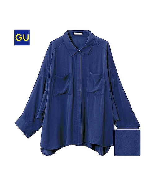 GU（ジーユー）の「（GU）ドルマンスリーブシャツ（7分袖