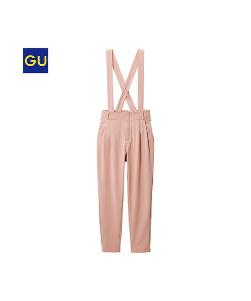 GU(ジーユー)の「(GU)サス付きテーパードパンツ(WOMEN ⁄ パンツ・その他・レディース・GRAY/BLACK/PINK・S/M/XL/L)」の3枚目の写真