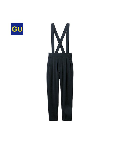 GU(ジーユー)の「(GU)サス付きテーパードパンツ(WOMEN ⁄ パンツ・その他・レディース・GRAY/BLACK/PINK・S/M/XL/L)」の2枚目の写真