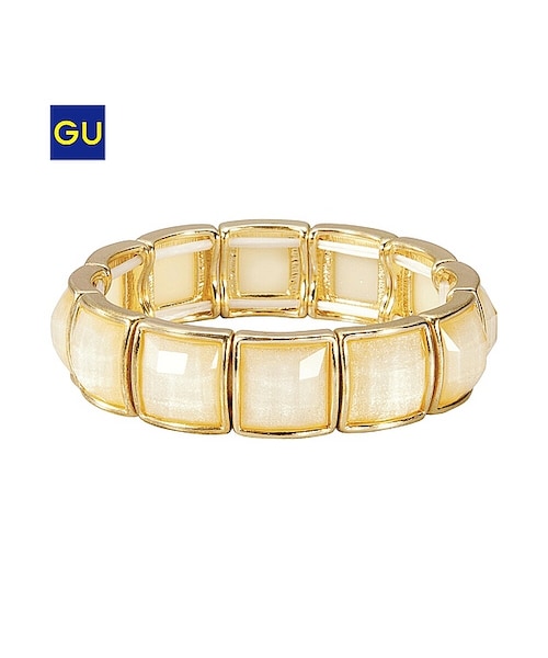 GU（ジーユー）の「（GU）ＷＯＭＥＮビジューブレスレットＡ（WOMEN ⁄ アクセサリー・レディース・BEIGE/OFF WHITE/PINK/BLACK・-）」の2枚目の写真