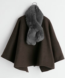 DHOLIC | エコファー付ショートコート(ノーカラーコート)