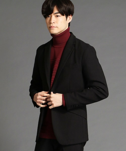 HIDEAWAYS NICOLE（ハイダウェイニコル）の「ハケメ柄ペルジャケット（セットアップ・メンズ・グレー/ブルー/ブラック・46(M)）」の2枚目の写真