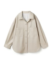 GRL | フェイクレザーオーバーサイズシャツジャケット(その他アウター)