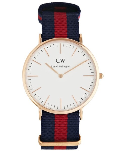 Daniel Wellington(ダニエルウェリントン)の「Daniel Wellington Oxford Rose Gold Canvas Strap Watch(アナログ腕時計・navyred)」の3枚目の写真