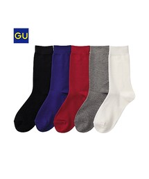 GU | （GU）クルーソックス（５足組）Ａ１(レッグウェア)