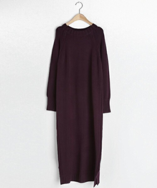 DHOLIC（ディーホリック）の「ラウンドニットワンピース（ワンピース・レディース・ブラック/レッド/ブラウン/ベージュ・FREE）」の4枚目の写真