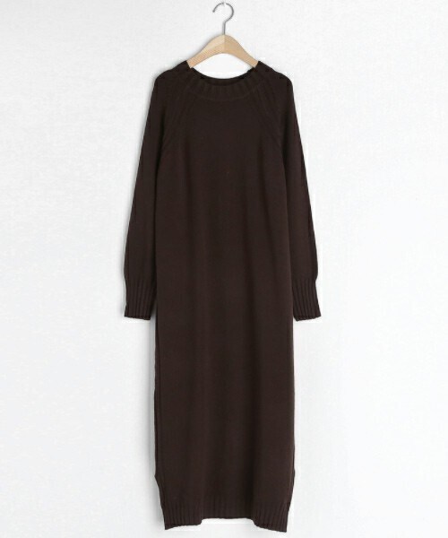 DHOLIC（ディーホリック）の「ラウンドニットワンピース（ワンピース・レディース・ブラック/レッド/ブラウン/ベージュ・FREE）」の2枚目の写真