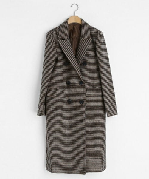 DHOLIC（ディーホリック）の「チェックロングコート（ダウンジャケット/コート・レディース・ベージュ/ブラウン/グリーン・FREE）」の3枚目の写真