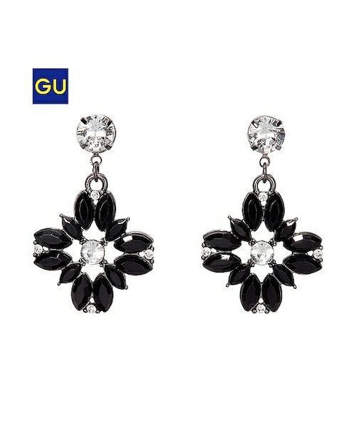 GU（ジーユー）の「（GU）ＷＯＭＥＮフラワービジューピアス（WOMEN ⁄ アクセサリー・レディース・BLUE/BLACK/YELLOW・-）」の2枚目の写真