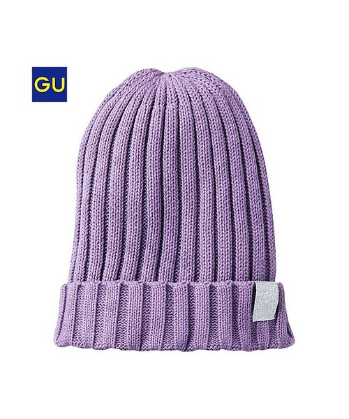 GU(ジーユー)の「(GU)WOMENカラーニットキャップA(WOMEN ⁄ キャップ・ハット・イヤーマフ・グローブ・レディース・BLUE/GREEN/BLACK/LIGHT PURPLE/GRAY/PINK/PURPLE/RED・-)」の6枚目の写真