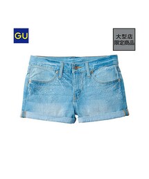 *URKOOL*ダイヤモンドラインストーン デニムショートパンツ* URKOOL*ダイヤモンドラインストーン デニムショートパンツ