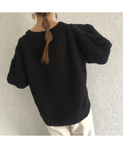 copine（コピン）の「大人可愛いニット！Vネックケーブル編みニット(3color)（ニット/セーター・レディース・その他）」の14枚目の写真