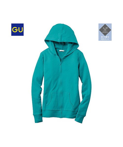 GU(ジーユー)の「(GU)フライスフルジップパーカ(長袖)(WOMEN ⁄ パーカ・カーディガン・レディース・BLACK/GRAY/YELLOW/PINK/NATURAL/GREEN/BLUE/WHITE・XL/S/L/M)」の4枚目の写真