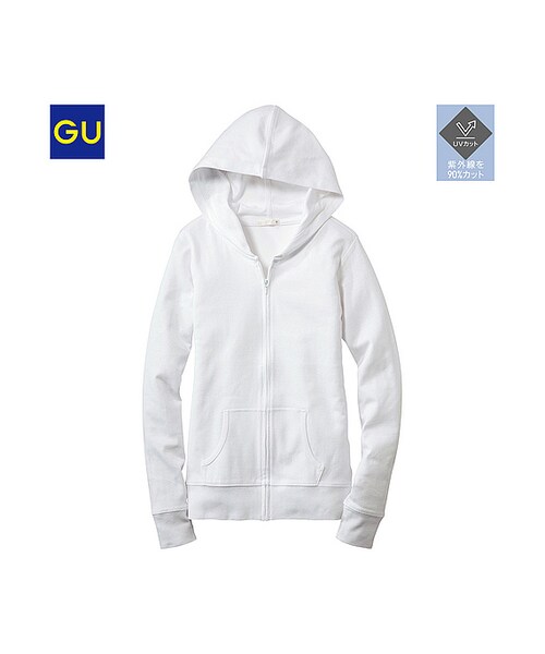GU(ジーユー)の「(GU)フライスフルジップパーカ(長袖)(WOMEN ⁄ パーカ・カーディガン・レディース・BLACK/GRAY/YELLOW/PINK/NATURAL/GREEN/BLUE/WHITE・XL/S/L/M)」の2枚目の写真