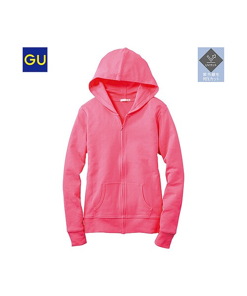 GU(ジーユー)の「(GU)フライスフルジップパーカ(長袖)(WOMEN ⁄ パーカ・カーディガン・レディース・BLACK/GRAY/YELLOW/PINK/NATURAL/GREEN/BLUE/WHITE・XL/S/L/M)」の7枚目の写真
