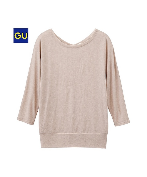 GU(ジーユー)の「(GU)ドルマンT(7分袖)(WOMEN ⁄ カットソー(Tシャツ)・レディース・OFF WHITE/BLUE/GRAY/BLACK/BEIGE・S/XL/L/M)」の4枚目の写真