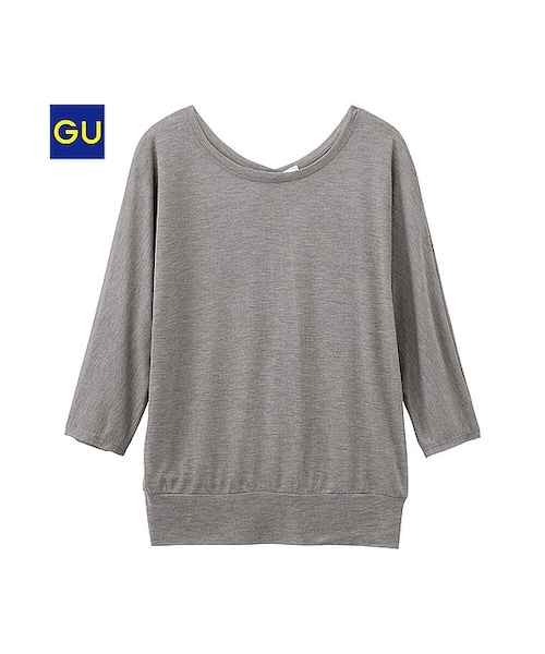 GU(ジーユー)の「(GU)ドルマンT(7分袖)(WOMEN ⁄ カットソー(Tシャツ)・レディース・OFF WHITE/BLUE/GRAY/BLACK/BEIGE・S/XL/L/M)」の3枚目の写真